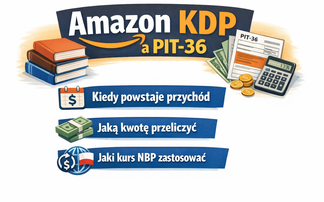 Amazon KDP u osoby prywatnej – kiedy powstaje przychód i jak przeliczyć go do PIT-36